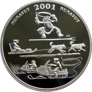 Реверс монеты Канада, 50 центов, 2001, Фестивали Канады - Нунавутский зимний фестиваль