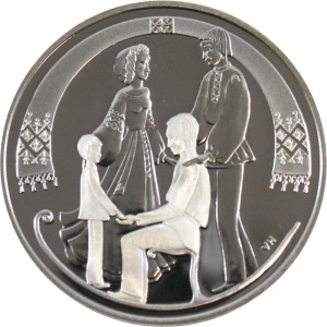Реверс монеты Канада, 50 центов, 2001, Канадский фольклор и легенды - Сани