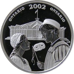 Реверс монеты Канада, 50 центов, 2002, Фестивали Канады - Стратфордский шекспировский театральный фестиваль