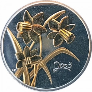 Реверс монеты Канада, 50 центов, 2003, Цветы - Golden Daffodil
