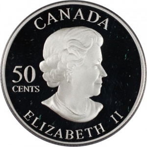 Аверс монеты Канада, 50 центов, 2004, Пасхальная лилия