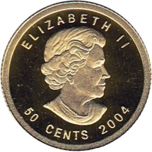 Аверс монеты Канада, 50 центов, 2004, Лось