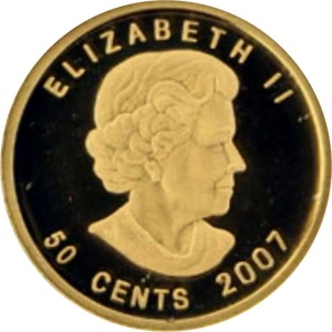 Аверс монеты Канада, 50 центов, 2007, Лесной волк