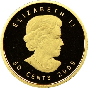 Аверс монеты Канада, 50 центов, 2009, Кленовый лист