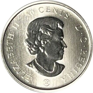 Аверс монеты Канада, 50 центов, 2009, 100 лет Монреаль Канадиенс (1914-1917)