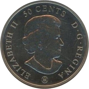 Аверс монеты Канада, 50 центов, 2009, 100 лет Монреаль Канадиенс (2000-)