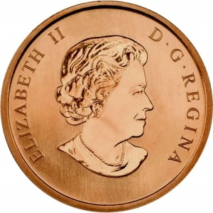 Аверс монеты Канада, 50 центов, 2011, Подарок от Санты