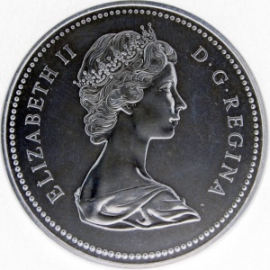 Аверс монеты Канада, 1 доллар, 1973, 100 лет конной полиции Канады