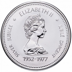 Аверс монеты Канада, 1 доллар, 1977, 25 лет вступлению на престол Королевы Елизаветы II