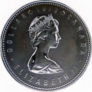 Аверс монеты Канада, 1 доллар, 1978, XI игры содружества в Эдмонтоне