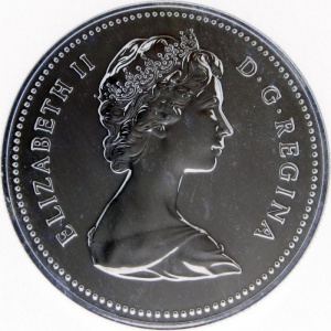Аверс монеты Канада, 1 доллар, 1980, 100 лет Арктическим территориям