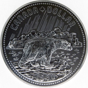 Реверс монеты Канада, 1 доллар, 1980, 100 лет Арктическим территориям