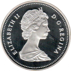 Аверс монеты Канада, 1 доллар, 1989, Река Маккензи