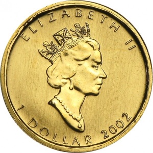 Аверс монеты Канада, 1 доллар, 1993-2003, Кленовый лист