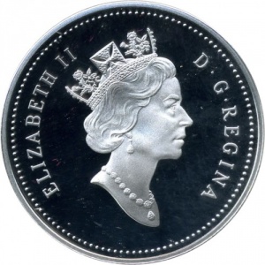 Аверс монеты Канада, 1 доллар, 1996, Яблоки Мекинтош