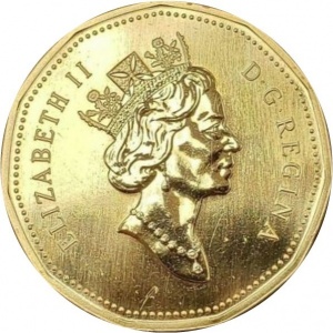 Аверс монеты Канада, 1 доллар, 1997, 10 лет чекана луни-доллара