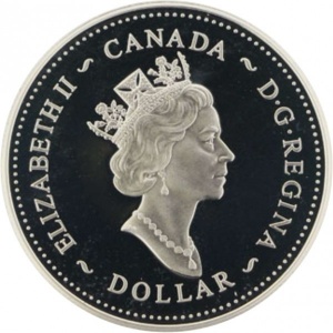Аверс монеты Канада, 1 доллар, 2002, Королева Елизавета Королева-мать