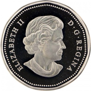 Аверс монеты Канада, 1 доллар, 2006, XX зимние Олимпийские Игры, Турин 2006
