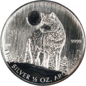Реверс монеты Канада, 1 доллар, 2006, Волк