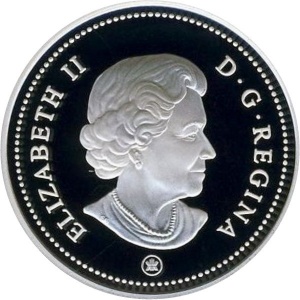 Аверс монеты Канада, 1 доллар, 2007, Тайенданегеа, Цветное покрытие