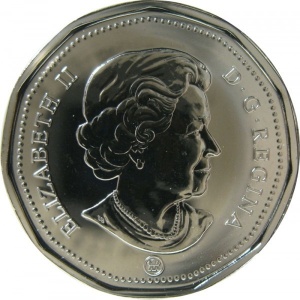 Аверс монеты Канада, 1 доллар, 2008, Логотипы канадских команд НХЛ - Эдмонтон Ойлерз /домашняя/