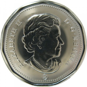 Аверс монеты Канада, 1 доллар, 2008, Логотипы канадских команд НХЛ - Оттава Сенаторз /домашняя/