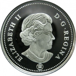Аверс монеты Канада, 1 доллар, 2009, 100 лет полёту в Канаду