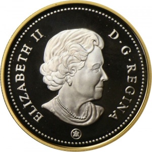 Аверс монеты Канада, 1 доллар, 2009, 100 лет полёту в Канаду