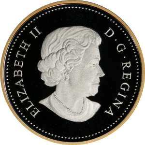 Аверс монеты Канада, 1 доллар, 2010, 100 лет Королевскому Военно-Морскому Флоту Канады