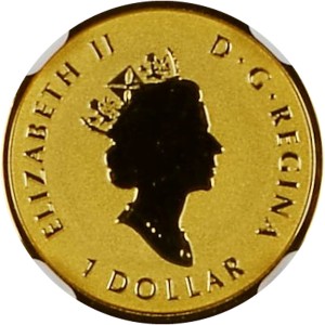 Аверс монеты Канада, 1 доллар, 2022, Сияющая корона