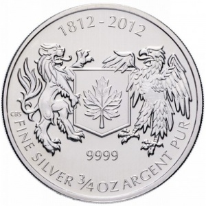 Реверс монеты Канада, 1 доллар, 2012, Война 1812 года (3/4 oz)