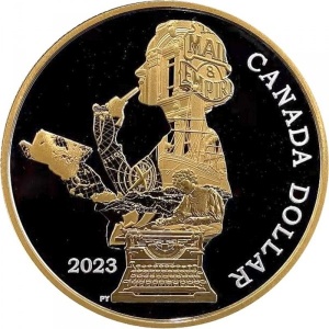 Реверс монеты Канада, 1 доллар, 2023, Кэтлин “Кит” Коулман, журналист-первопроходец