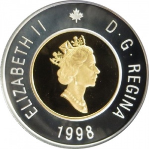 Аверс монеты Канада, 2 доллара, 1996-2003