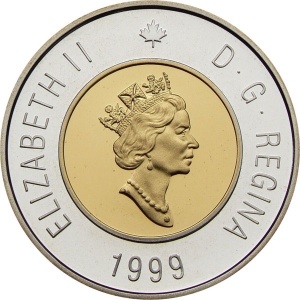 Аверс монеты Канада, 2 доллара, 1999, Основание Нунавута