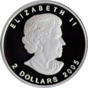 Аверс монеты Канада, 2 доллара, 2005, Канадская дикая природа - Рысь