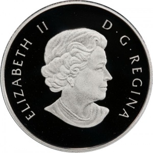 Аверс монеты Канада, 4 доллара, 2010, Динозавры - Сколозавр