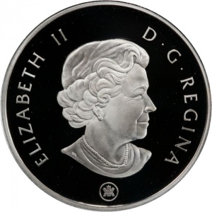 Аверс монеты Канада, 4 доллара, 2010, Динозавры - Дромеозавр