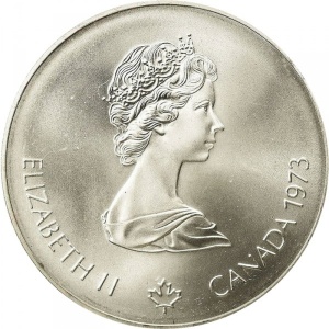 Аверс монеты Канада, 5 долларов, 1973, Яхтинг в Кингстоне