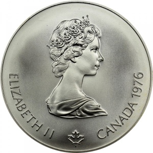 Аверс монеты Канада, 5 долларов, 1976, Бокс