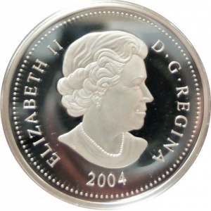Аверс монеты Канада, 5 долларов, 2004, Лось