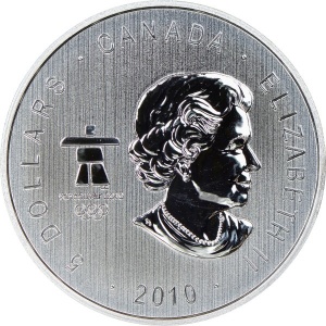 Аверс монеты Канада, 5 долларов, 2010, Олимпийские игры в Ванкувере, 2010 - Хоккей