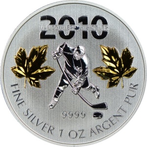 Реверс монеты Канада, 5 долларов, 2010, Олимпийские игры в Ванкувере, 2010 - Хоккей