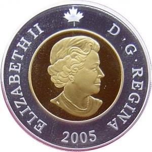 Аверс монеты Канада, 8 долларов, 2005, Железнодорожный мост