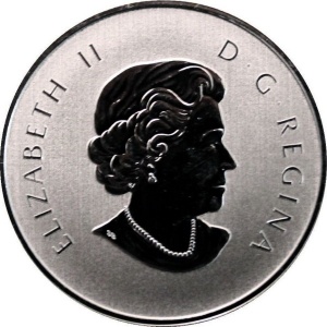 Аверс монеты Канада, 10 долларов, 2012, Кленовый лист навсегда