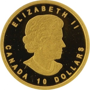 Аверс монеты Канада, 10 долларов, 2012, 200 лет войне 1812 года