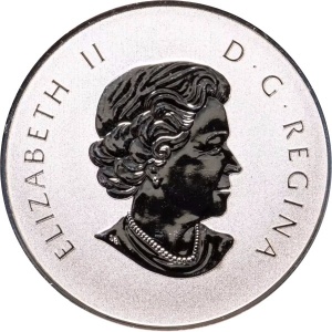 Аверс монеты Канада, 10 долларов, 2013, Китайский гороскоп - Год змеи /Свернувшаяся змея в центре/