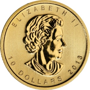Аверс монеты Канада, 10 долларов, 2013, Полярный медведь