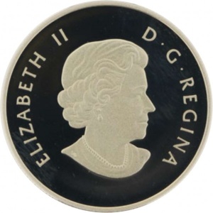 Аверс монеты Канада, 10 долларов, 2014, Искусство коренных народов - Лосось