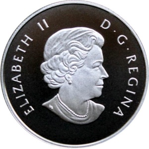 Аверс монеты Канада, 10 долларов, 2014, О, Канада – Северное сияние