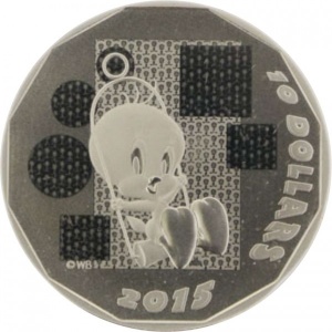 Реверс монеты Канада, 10 долларов, 2015, Твити